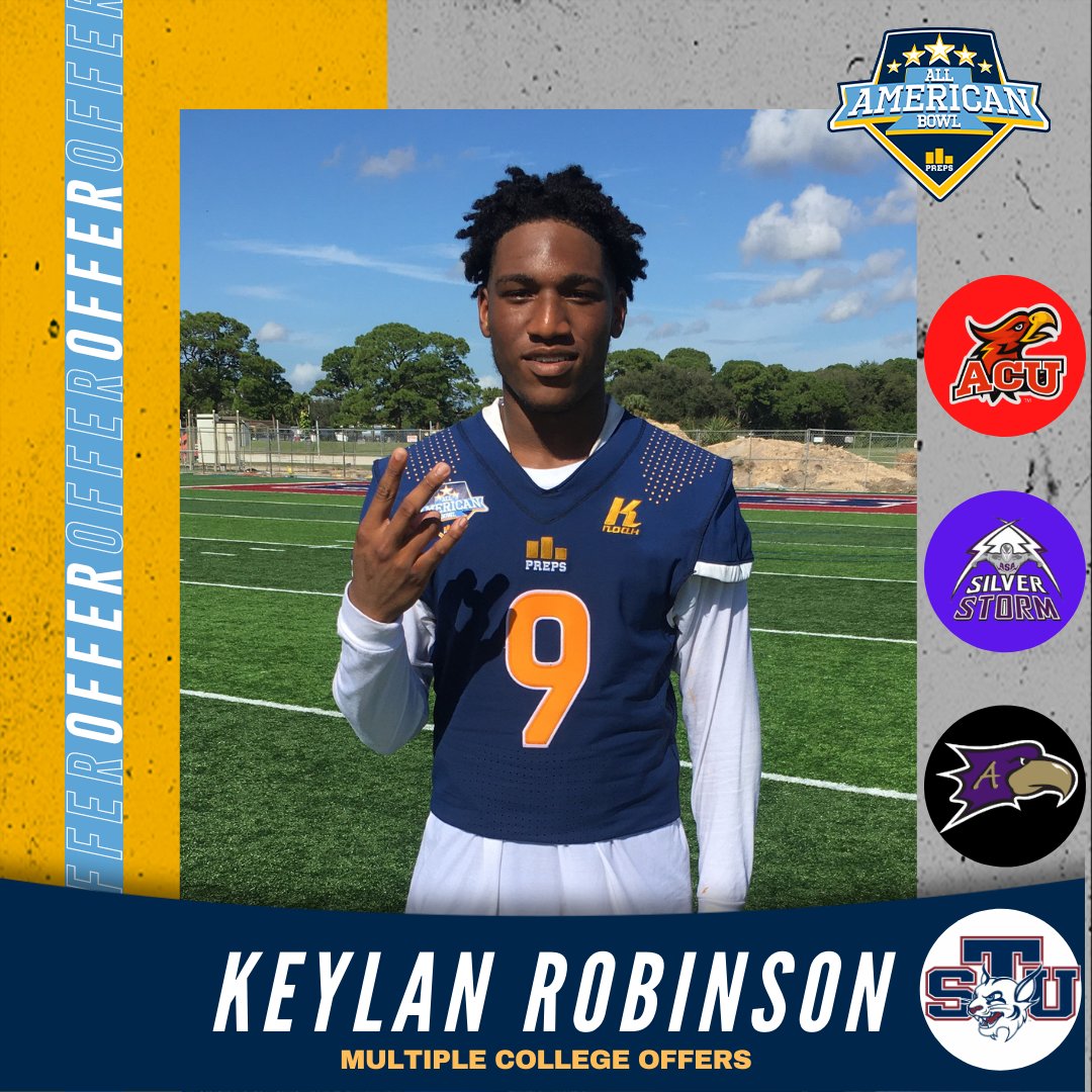 PP_All_American's tweet photo. 🚨🏈 COLLEGE OFFER ALERT !!

@PodyumPreps All-American @KeylanRobinson2 (class of 2022) has earned offers from @ACUFootball1, @ASAMiamiFB, @Avila_Athletics, &amp; @STU_Athletics! Keylan is a product of @Dillard_DHS (FL). 

#EarnYourLevel #PodyumPreps #PPAllAmerican #HSFootball https://t.co/xIP6nvJdnD