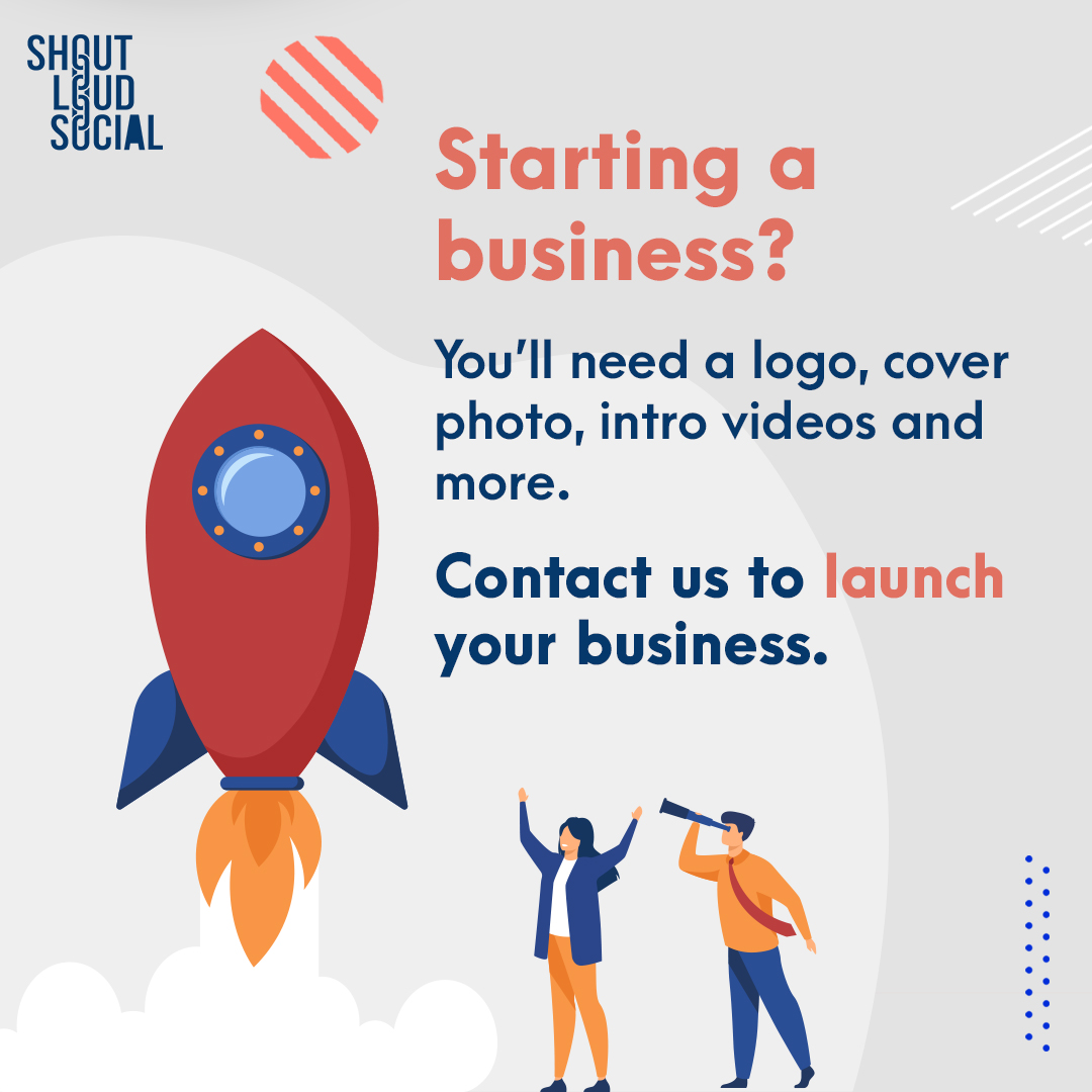 Are you about to launch a new business? If yes, you'll need a new logo, cover photos (that fit correctly on desktop and mobile *cough cough*), intro videos, social ads, printed media, and more.
Let us help! Contact us today or visit our website shoutloudsocial.co.uk