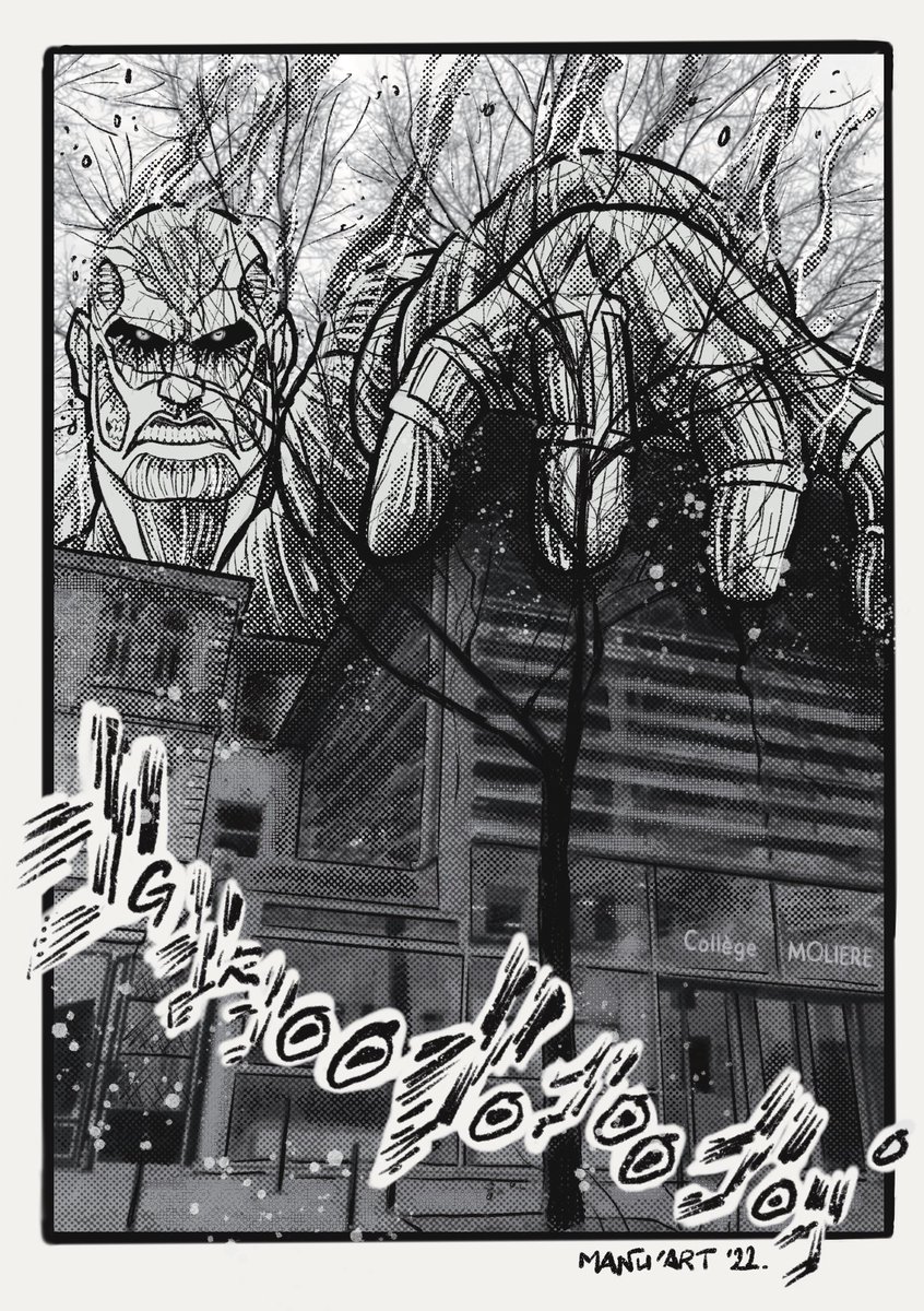 Manuart88's tweet photo. Création clin d’œil pour ma participation au club manga du collège Molière de Lyon Monchat, à l’occasion du prix Mangawa ✍️😁
#SNK #AttackOnTitan #titan #fanart #digitalart #digitalillustration #Procreate #procreateart #iPadPro https://t.co/Ljhwu2K55i