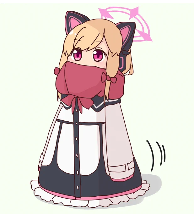 冬モモイに膝立ちで歩いてもらいたい絵です #ブルアカ 
