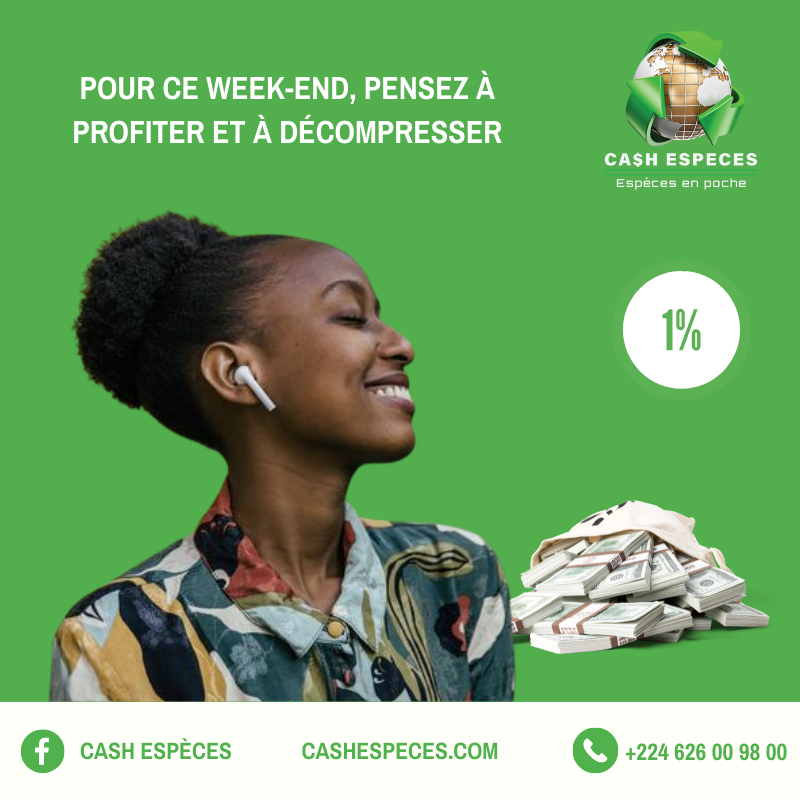 CashEspeces's tweet photo. Oublie le travail et le patron. Profites-en pour te reposer, t’amuser et te faire plaisir.

#CashEspeces #moneytransfer #ChangeDeDevises #Kibaro https://t.co/kThcrl0jLr