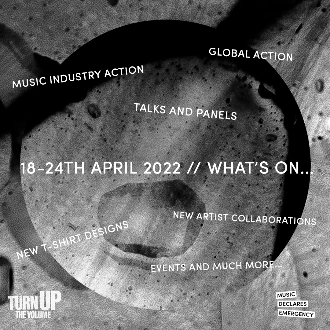 musicdeclares's tweet photo. We are excited to announce our Turn Up The Volume week for the 18th - 23rd April 2022. 

Bringing the music industry to come together to make a noise about the climate and ecological emergency and take action.

#TurnUpTheVolume #NOMUSICONADEADPLANET #MusicDeclaresEmergency ⁠ https://t.co/OrGL7qAI9p