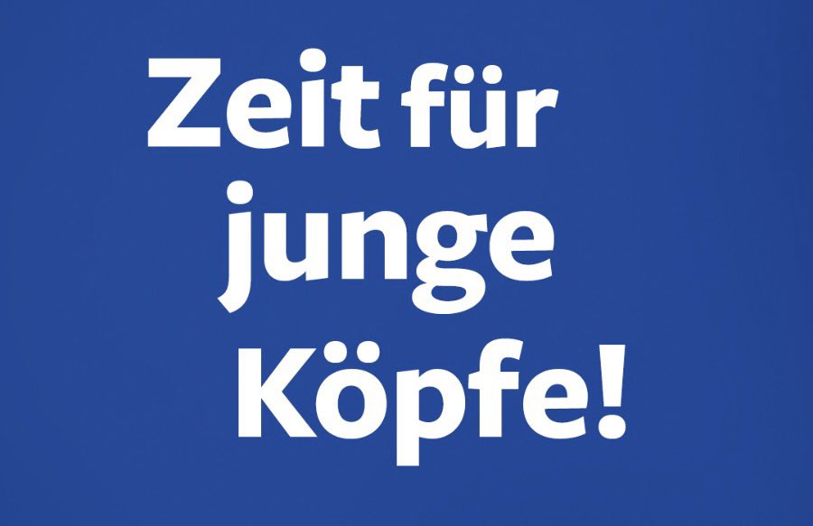 Es ist allerhöchste Eisenbahn: wir brauchen mehr junge Köpfe in den führenden Gremien. Unsere Kandidaten sind startklar: <a href="/RonjaKemmer/">Ronja Kemmer</a>, @BirteGli, <a href="/laurahopmann/">Laura Hopmann</a> <a href="/JoSteiniger/">Johannes Steiniger</a>, <a href="/wiebkewinter/">Wiebke Winter</a>,@jessicahellerLE &amp; Bastian Schneider! 🚀 #cdupt22