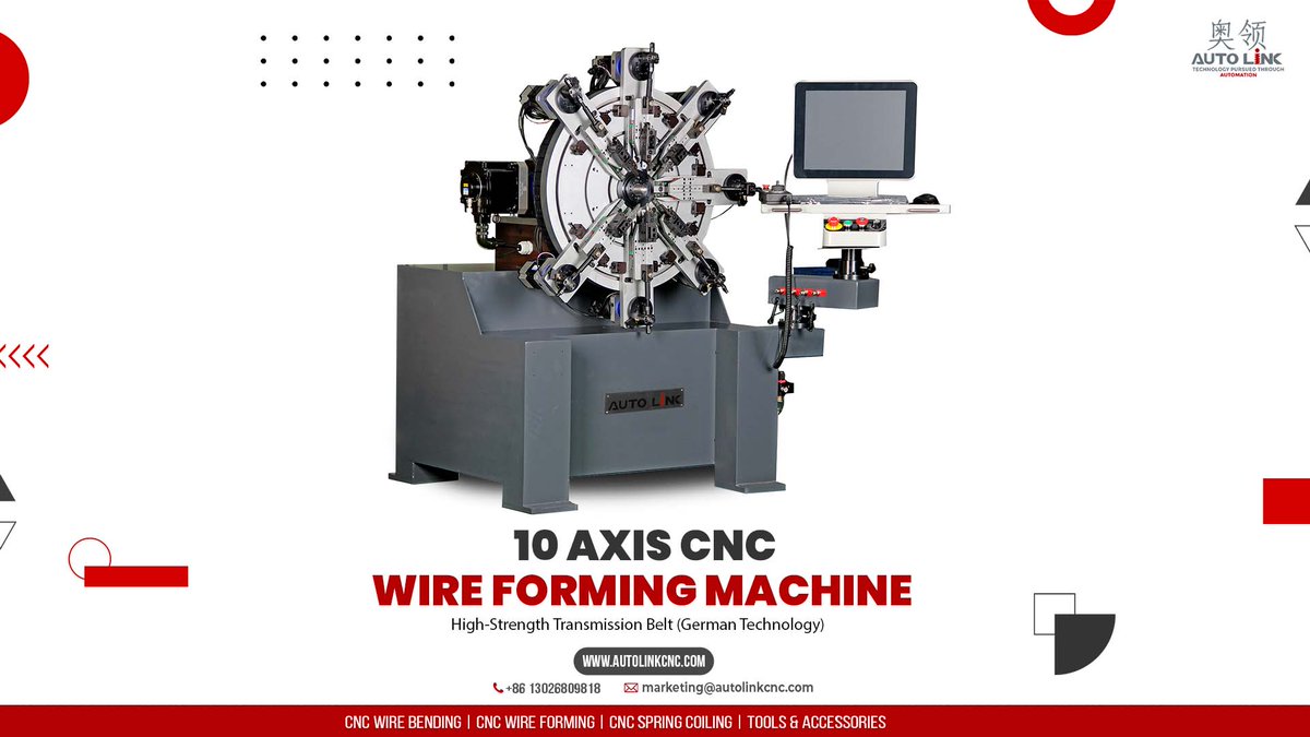 autolink_cnc's tweet image. 10 axis wire forming machines comes without rotary meets the industrial needs at a higher rate of #production.
Drop your inquiry at marketing@autolinkcnc.com
#wireformingmachine #wireforms #spring #manufacturer #autolink #supplier #3d #production #worldwide #bestprices