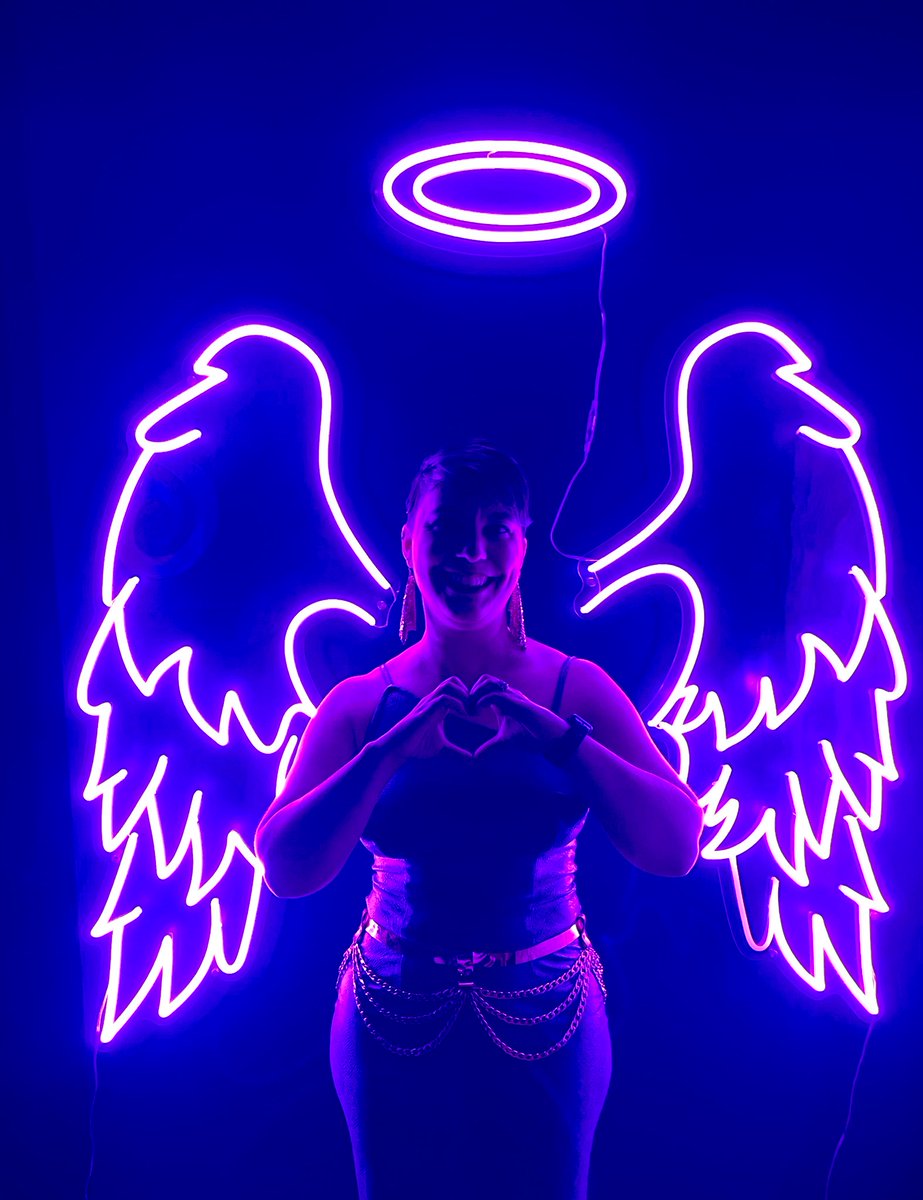 She claims she’s an #angel. 
Seems a bit suspect.