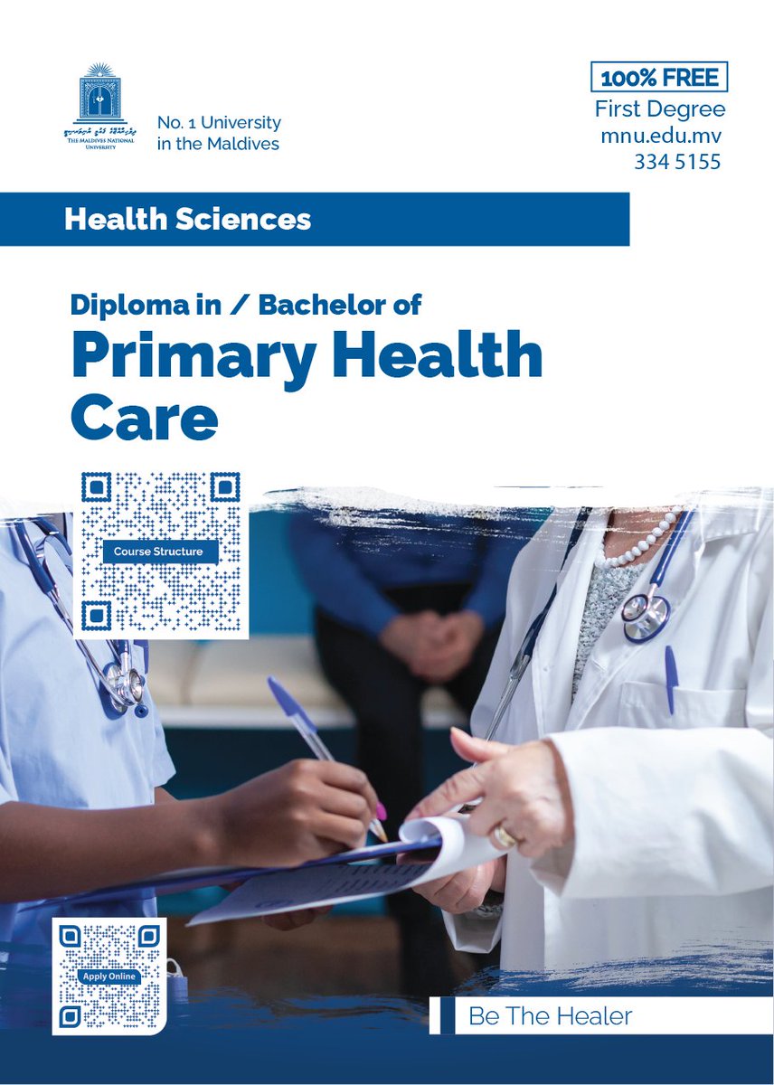 MNUedu's tweet photo. Study Bachelor of Primary Health Care

For more information: https://t.co/CHu9rx2IIJ
Apply now: https://t.co/7sLOuPxa1E
#FahiMNU
#studyatMNU
#mnusince1973
#gaumubinaakurun
#buildingnationsince1973
#februaryintake2022 https://t.co/pQsaDPgidi