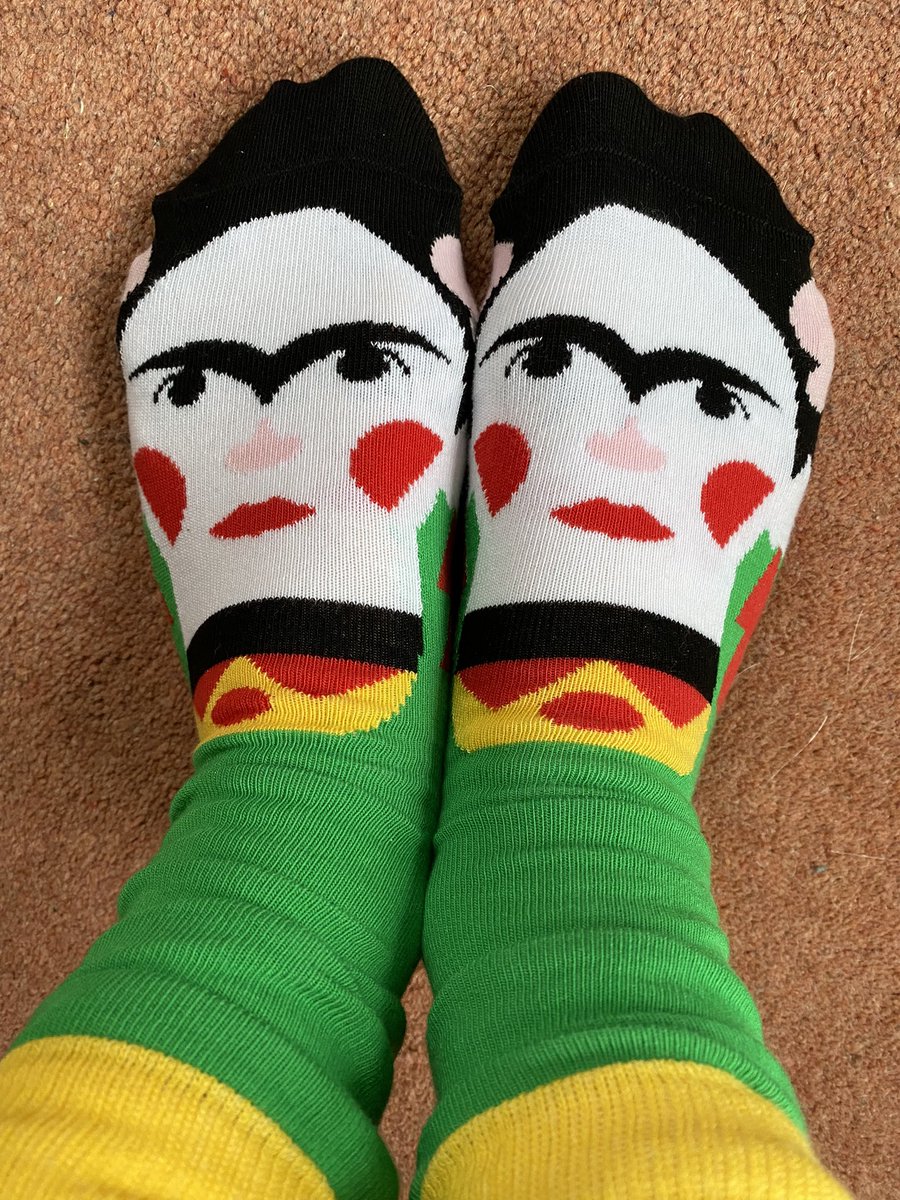 m8mav's tweet photo. Just loving my Christmas present socks @ChattyFeet #FridaKahlo #chattyfeet https://t.co/BY0coRV9FU