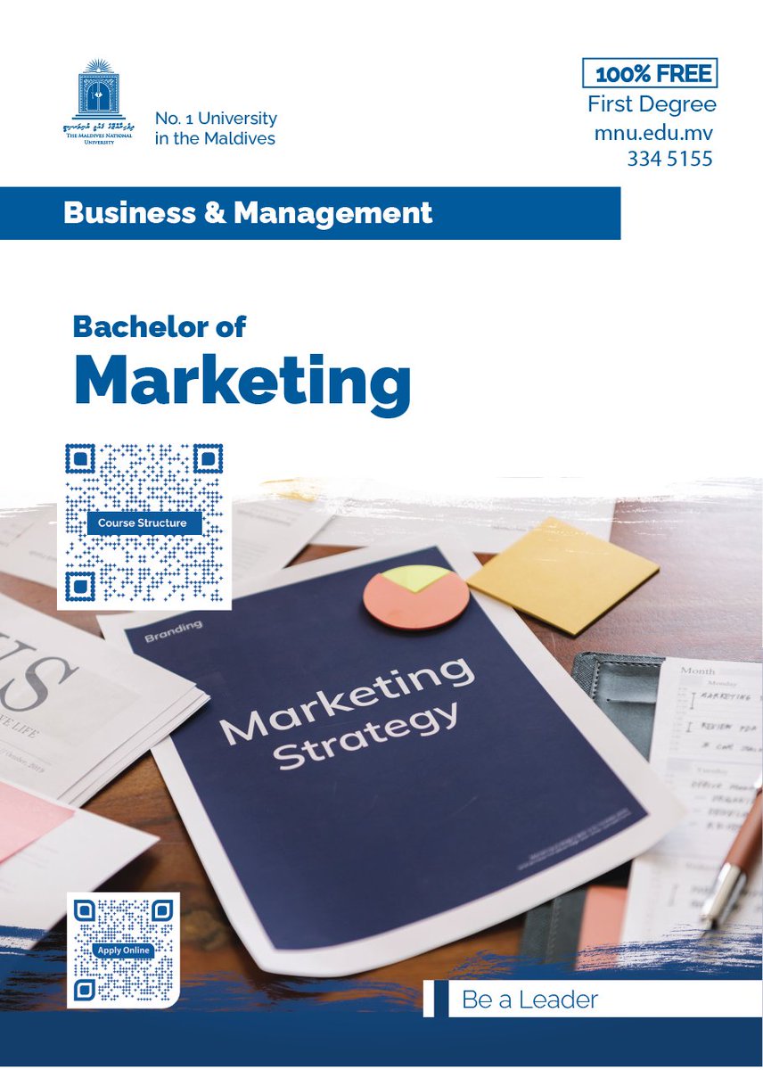 MNUedu's tweet photo. Study Bachelor of Marketing

For more information: https://t.co/CHu9rx2IIJ
Apply now: https://t.co/7sLOuPxa1E
#FahiMNU
#studyatMNU
#mnusince1973
#gaumubinaakurun
#buildingnationsince1973
#februaryintake2022 https://t.co/0QOBsiRJq2