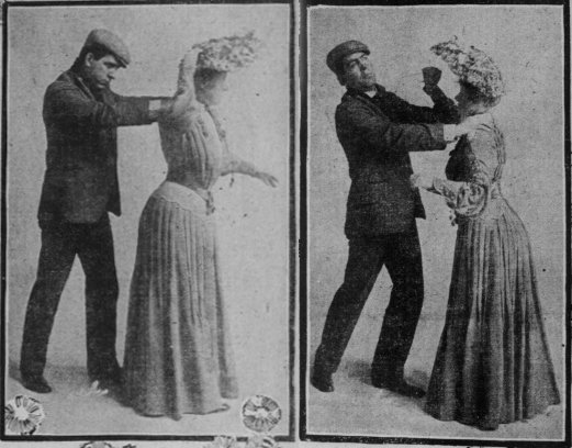 thinking about how early 20th century women wore big hair and hats not just to accessorize but also to defend themselves with the pins for stabbing 