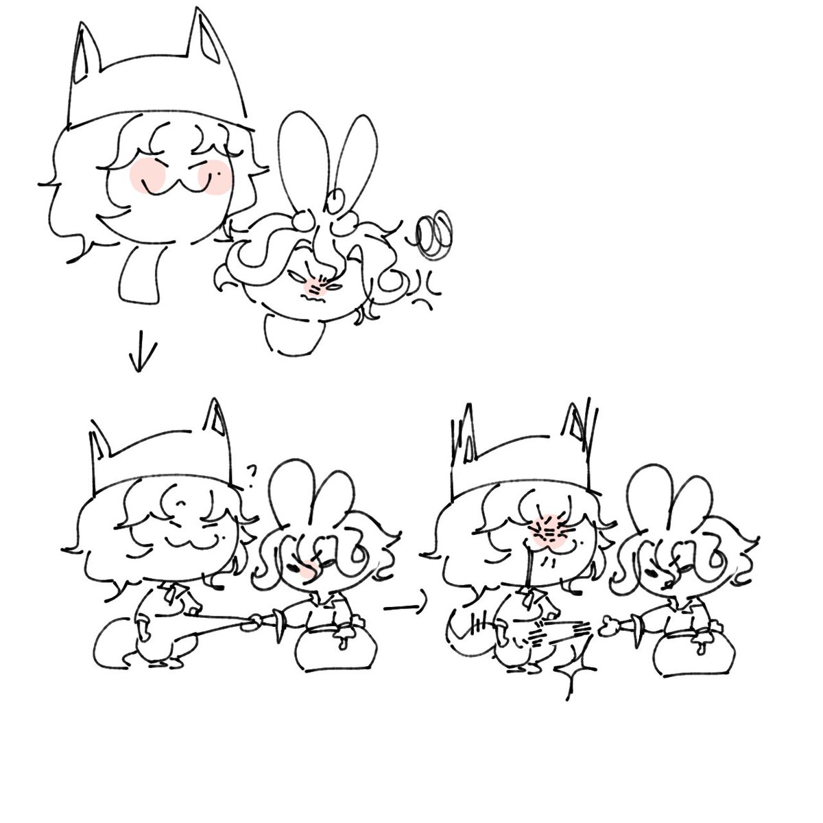 demi_simp's tweet photo. Ahhhhhh ಠ益ಠ
________
#IdentityV #identityVイラスト #DemiBourbon #Marie #DemiMari #Fox #Rabbit https://t.co/pI6D4u2IVr