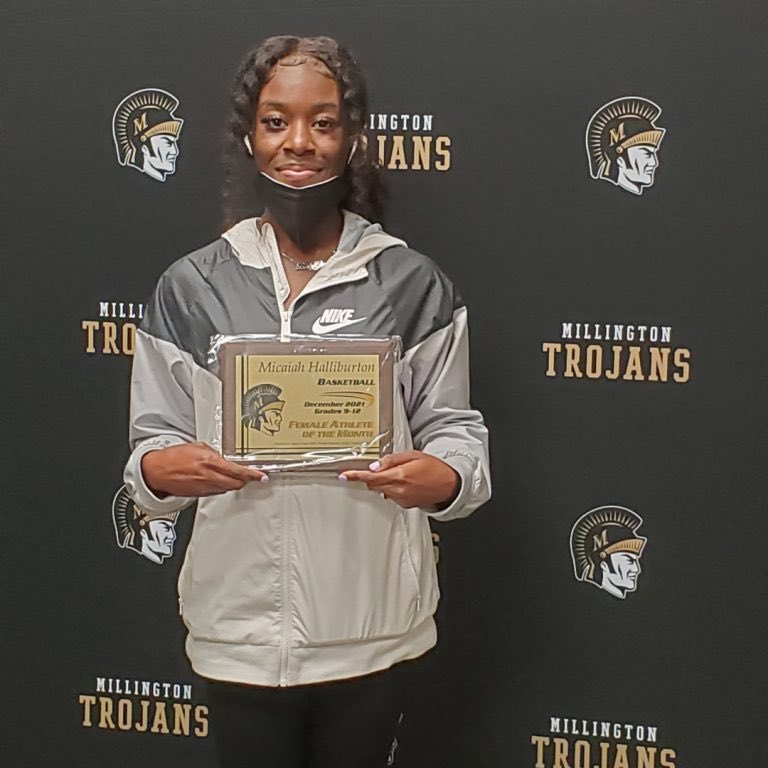 MCHSLadyTrojans's tweet photo. Congratulations to Lady Trojan baller Micaiah Halliburton @MJ_SportsLif3 for being named MIllington Central HS Female Athlete of the Month for December!! 
#sheballedout 🖤💛💪
@MTrojanSports @Jdn6500 @CoachG901 @_itsviccc https://t.co/nDTSCBO5w4
