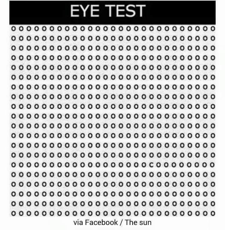 4UsamU's tweet photo. #EYE_TEST
1분 안에 'C' 못 찾으면 당신 시력은 마이너스~ https://t.co/dbYWUIGtl7