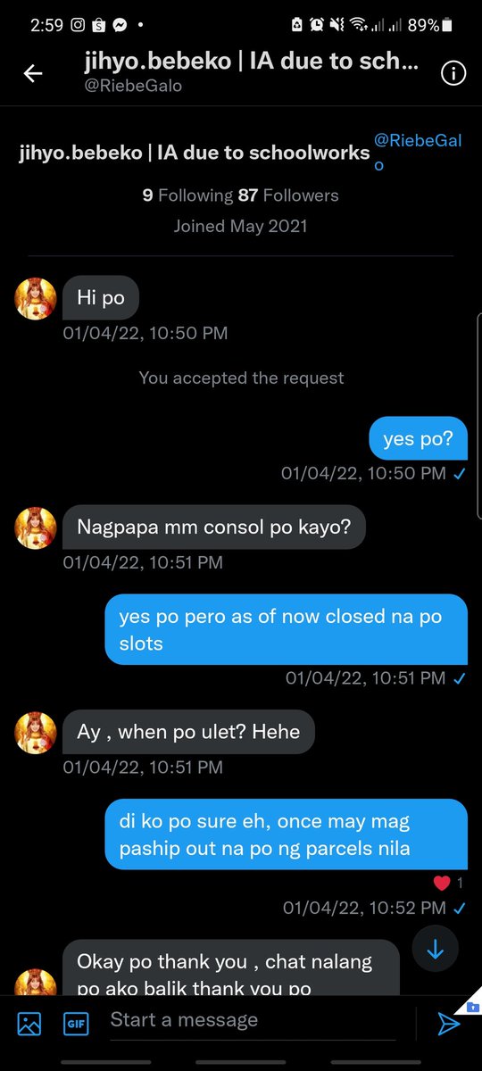 buti n lng di ko sya inaccept sa consol ko HAHAHAHAHA baka gamitin pa details q