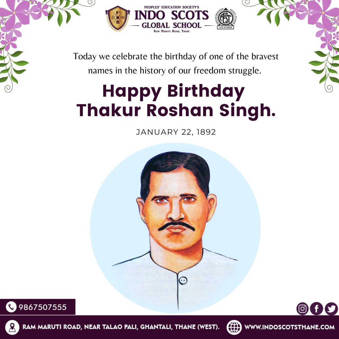 Thakur Roshan Singh was an Indian revolutionary, born in the village of Nabada in Shahjahanpur district, Uttar Pradesh in Rajput family, who was sentenced in the Bareilly shooting case during the Non Cooperation Movement.
.
Tags🏷️
#education #History #school