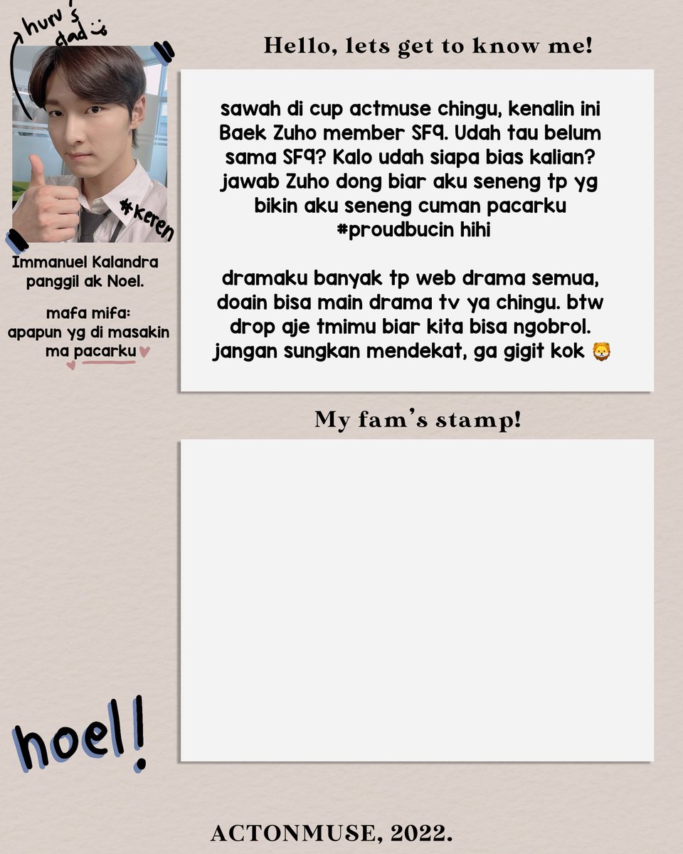 zusho's tweet photo. Hai ACTONMUSE bestie. Tak kenal maka tak sayang, kalo udah sayang jangan ninggalin aku ya. Apalagi pacarku, ntar aku nangis. Ini greetingku, boleh di baca dan diresapi... lalu dibalas.. https://t.co/ZXSkmekSFh