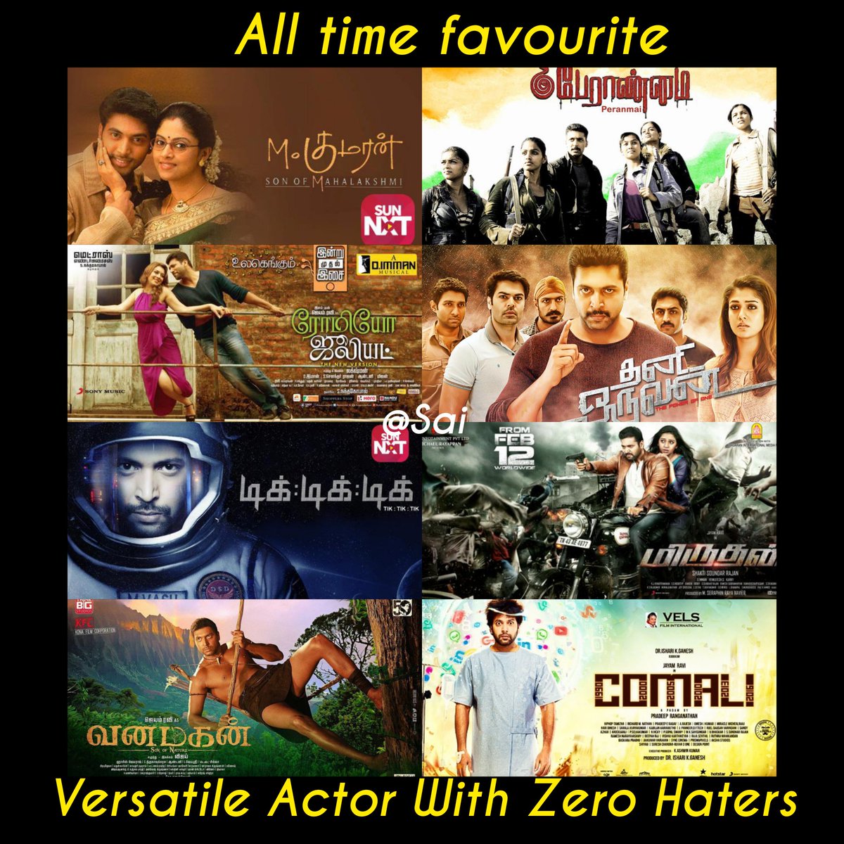 ManimaranSai's tweet photo. All time Favorite #versatileactor with #ZeroHaters 💯❤
@actor_jayamravi Anna 😍☺
Which is Your's Favourite?
#JayamRavi #JR26 #jr28 https://t.co/qPZRLrj0IL