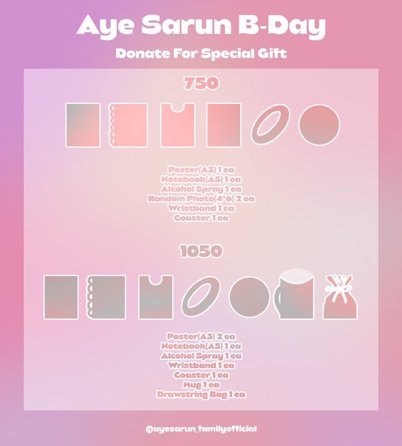 ayesarunfam's tweet photo. [Donate] Aye Sarun B-Day Project ✨🎁

https://t.co/qcBbwhOsTe

#ayesmile #ayesarun https://t.co/CGPaF0ab61