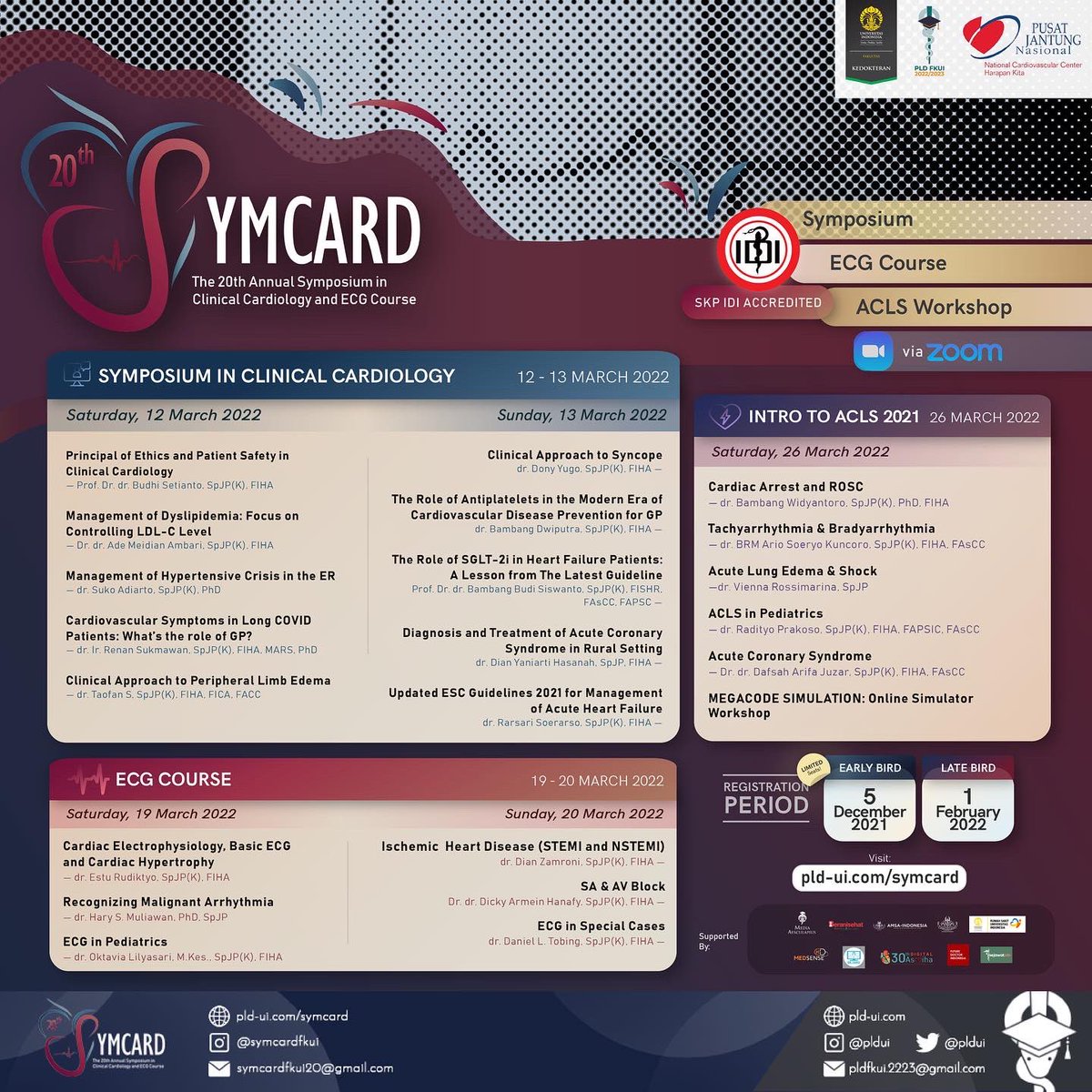 pldfkui's tweet photo. [20th SYMCARD]

The 20th SYMCARD bekerja sama dengan Departemen Kardiologi dan Kedokteran Vaskular FKUI mempersembahkan MAIN EVENT kami:
5 hari simposium, ECG course dan workshop ACLS yang membahas ilmu terkomprehensif kardiologi khusus untuk sejawat layanan primer

#PLDUI https://t.co/9lCDuBbEwk