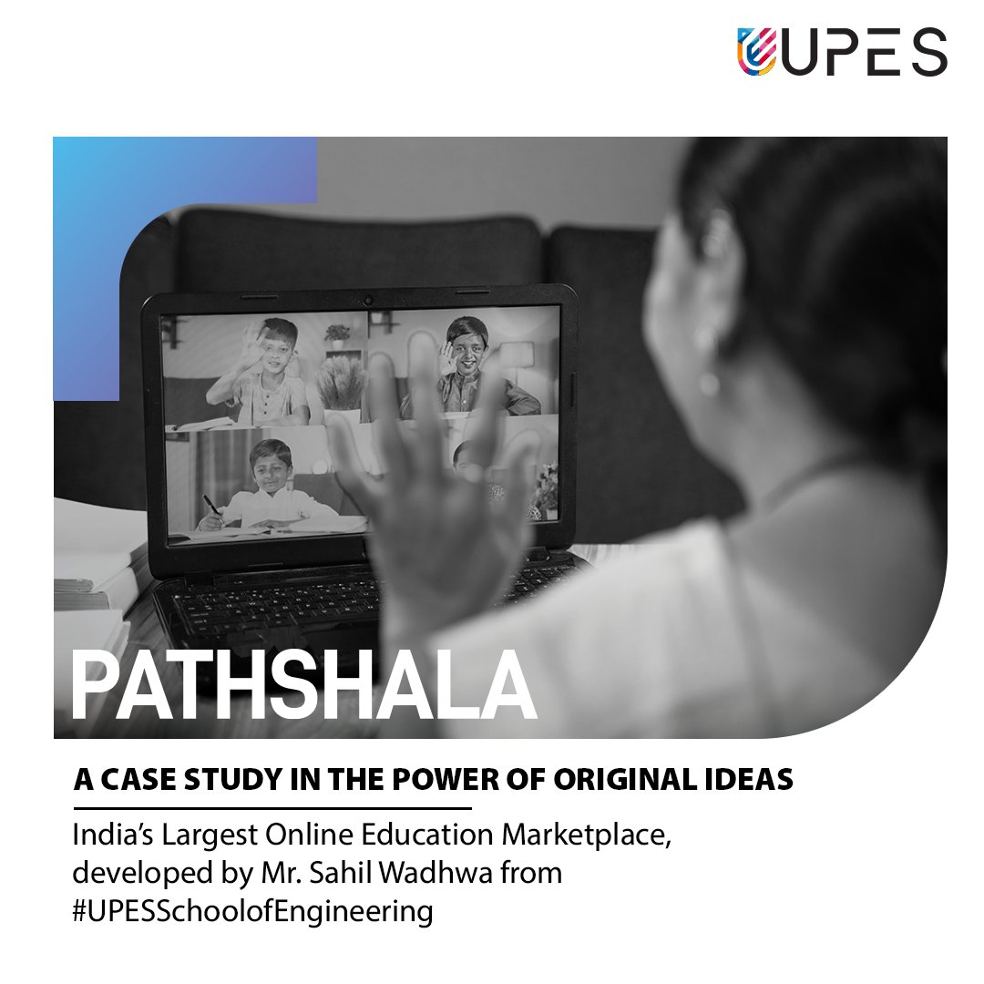 UPESDehradun's tweet photo. Mr. Sahil Wadhwa from #UPESSchoolofEngineering created ‘#Pathshala’ - India’s online #educationmarketplace to make education easily available for everyone, within a click. This shows that #UPES develops job creators than job seekers and with Runway, it’s become easier than ever. https://t.co/sOOcMYWL1n
