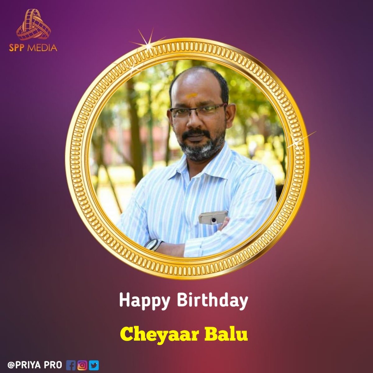 #SPP Media Wishing #CheyaarBalu sir a very happy birthday and all success ahead!💐 #HBDCheyaarBalu @cheyyarubalu22 @PRO_Priya @spp_media