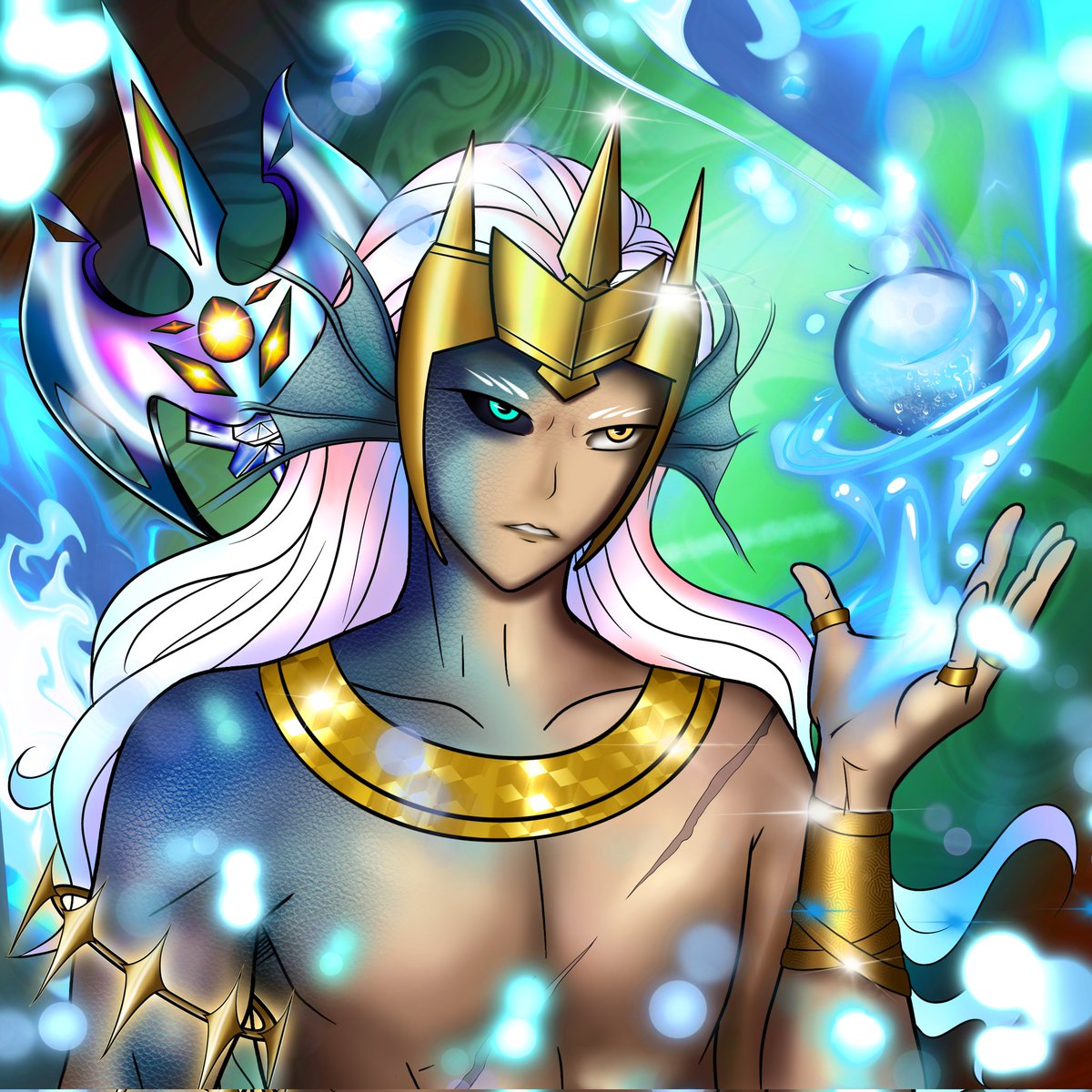 0xElementals's tweet photo. When all 5 Legendaries are revealed they will debut on the Elementals Marketplace!

This week's reveal is our Legendary Water Elemental 
🌊🌊🌊 https://t.co/PdDdTPjJ06