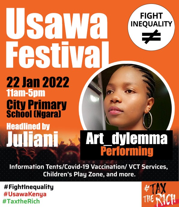 nisisikenya's tweet photo. Art Dylemma performing @art_dylemma 
#UsawaKenya #UsawaFestival #TaxTheRich https://t.co/AWcfpDhD0M