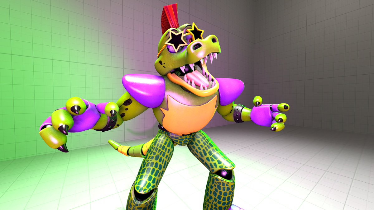 SfmSlash's tweet photo. MONTY GATOR!!! 🐊 🐊 🐊 🐊 🐊 🐊 
.
#sfm #sourcefilmmaker #fnaf #fivenightsatfreddys #fivenightsatfreddyssecuritybreach #securitybreach #fnafsb https://t.co/XmNBM8RHvM