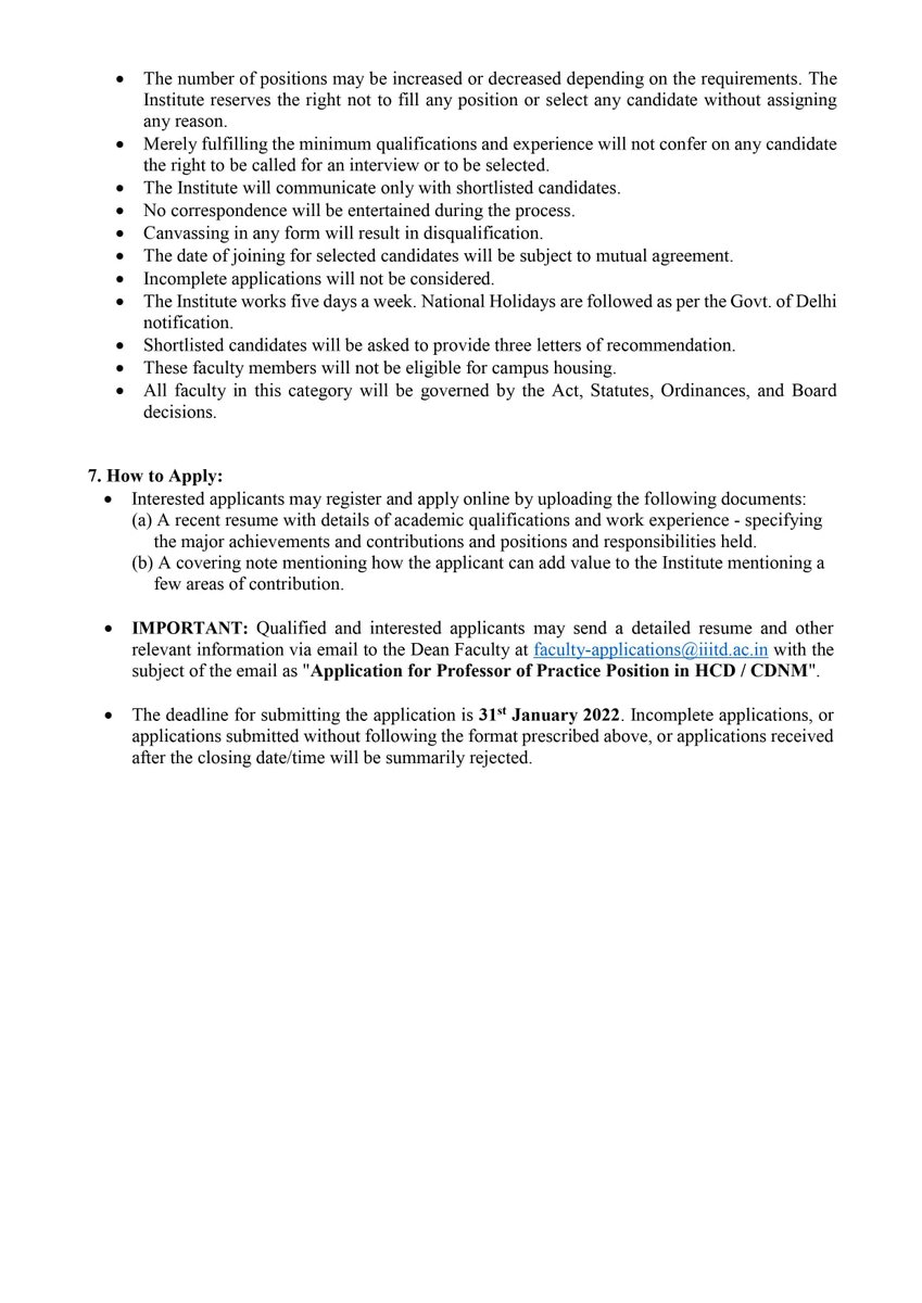 iiitdcdnm's tweet photo. We are looking to hireProfessor of Practice in
@hcdiiitd / @iiitdcdnm . Appointees in this category are distinguished professionals, either practicing or retired.
For complete details, visit- https://t.co/tgjBkk7QmE
Last date for submitting the application: 31st Jan'22 https://t.co/e60pY6TsDK