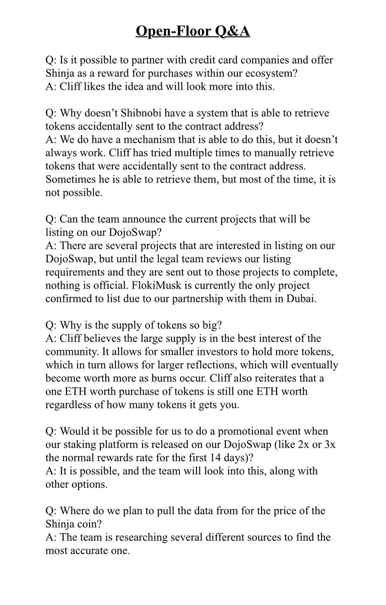 #SHINJA AMA RECAP‼️ 21 JAN 2022 
Watch the replay: youtu.be/n3RdJKjGqPY
#Shibnobi #ShinjaSeason #DeFi