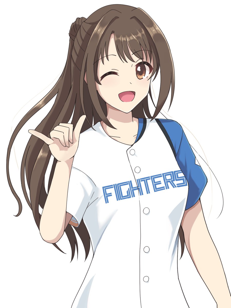 sasasasa_14's tweet photo. 新ユニフォームのファイターズ卯月描きました https://t.co/NY64lwazDb