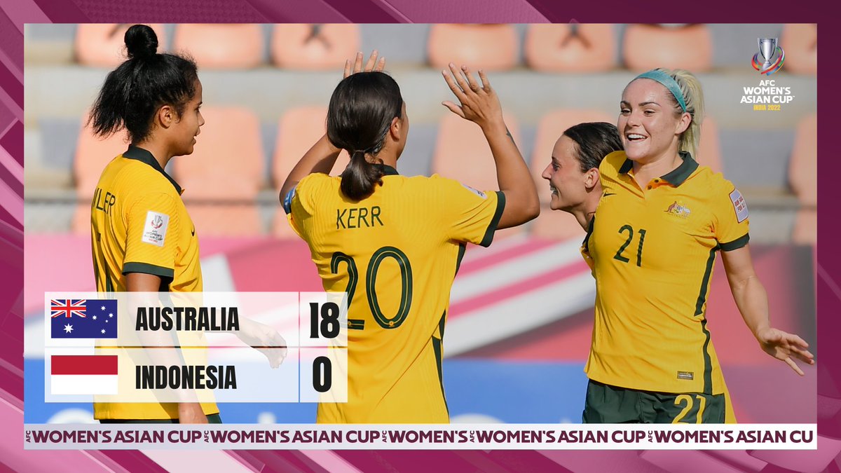 🎥 HIGHLIGHTS | 🇦🇺 Australia 18-0 Indonesia 🇮🇩 

Matildas storm their way into #WAC2022 with a dominant win in Group B! 

#WAC2022 | #AUSvIDN