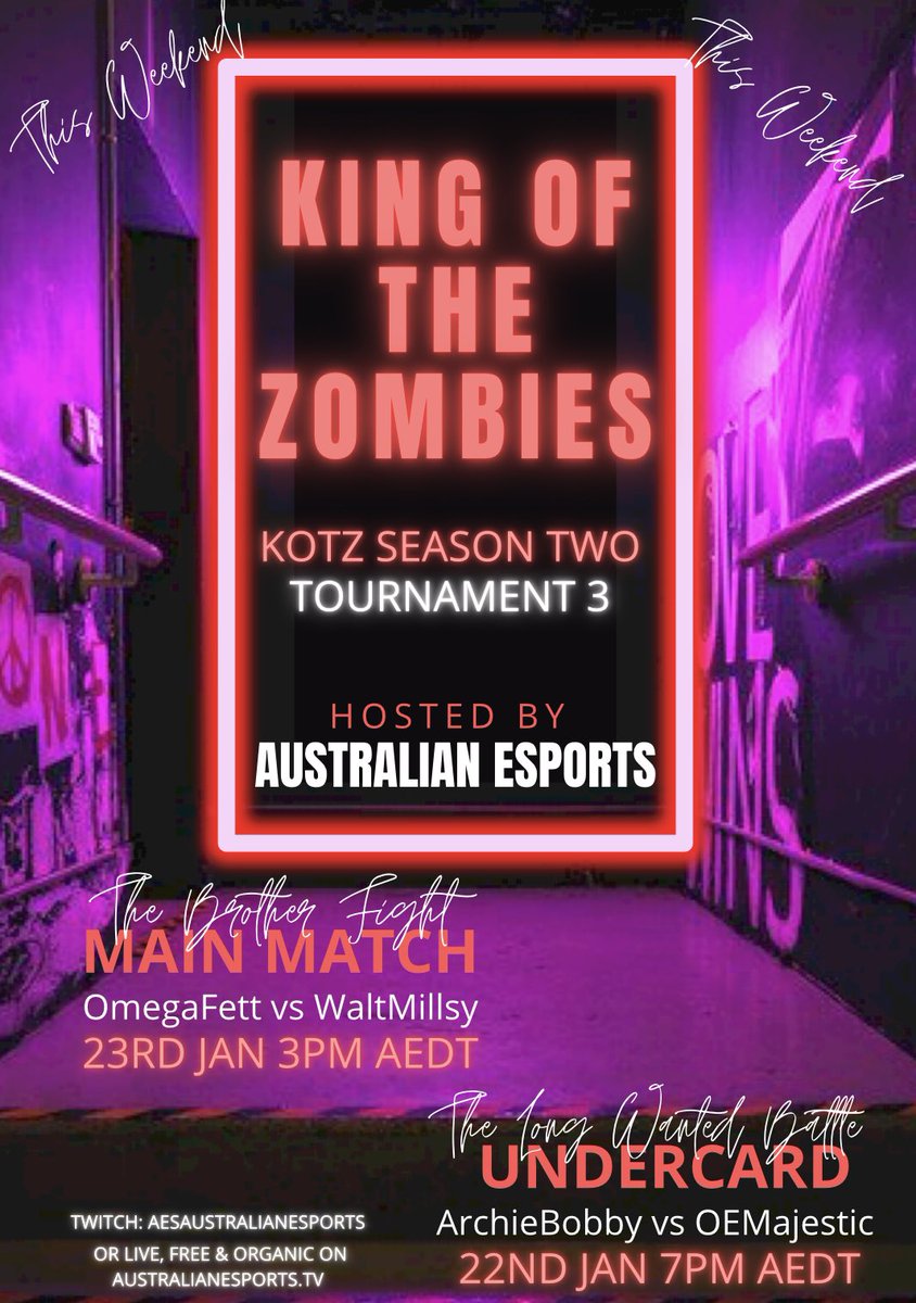 ArchieBobby1's tweet photo. #KOTZ #KingOfTheZombies Season 2, Tournament 3, Undercard Match #OEMajestic #Archiebobby222🪖
Prepare yourselves for a wild ride🌟
Watch free https://t.co/ULE4qgV8ld or https://t.co/IZBj46Wgl9
🪖JOIN US TO WITNESS TO OVERRIDE OF THE UNDEAD HOARD🧟♂️ #Vanguard #zombies https://t.co/30yKLAHxYm