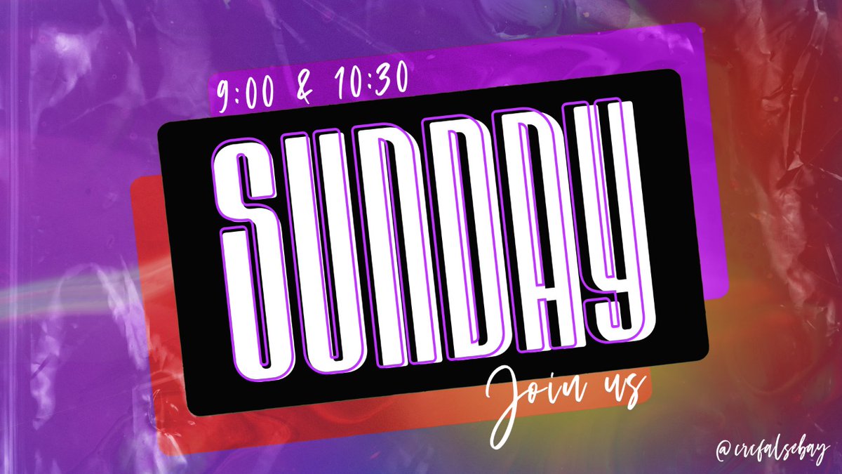 CRCFalseBay's tweet photo. Join us for church tomorrow! https://t.co/f5Z5kLD5eK