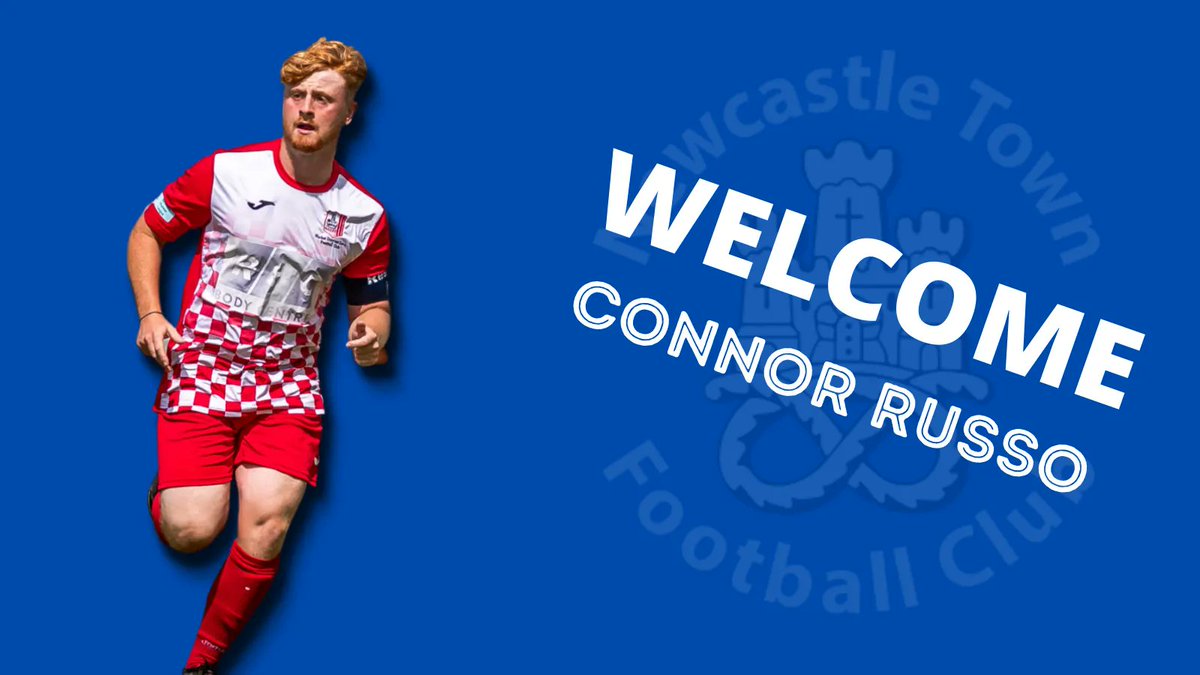 NewcastleTownFC's tweet photo. We are delighted to announce that Connor Russo has agreed to terms with us here at Newcastle Town and is in the squad and on the bus for today's game at Workington AFC

#npl #Castle #nonleaguefootball #NEWSigning https://t.co/F2IQXB1vm5