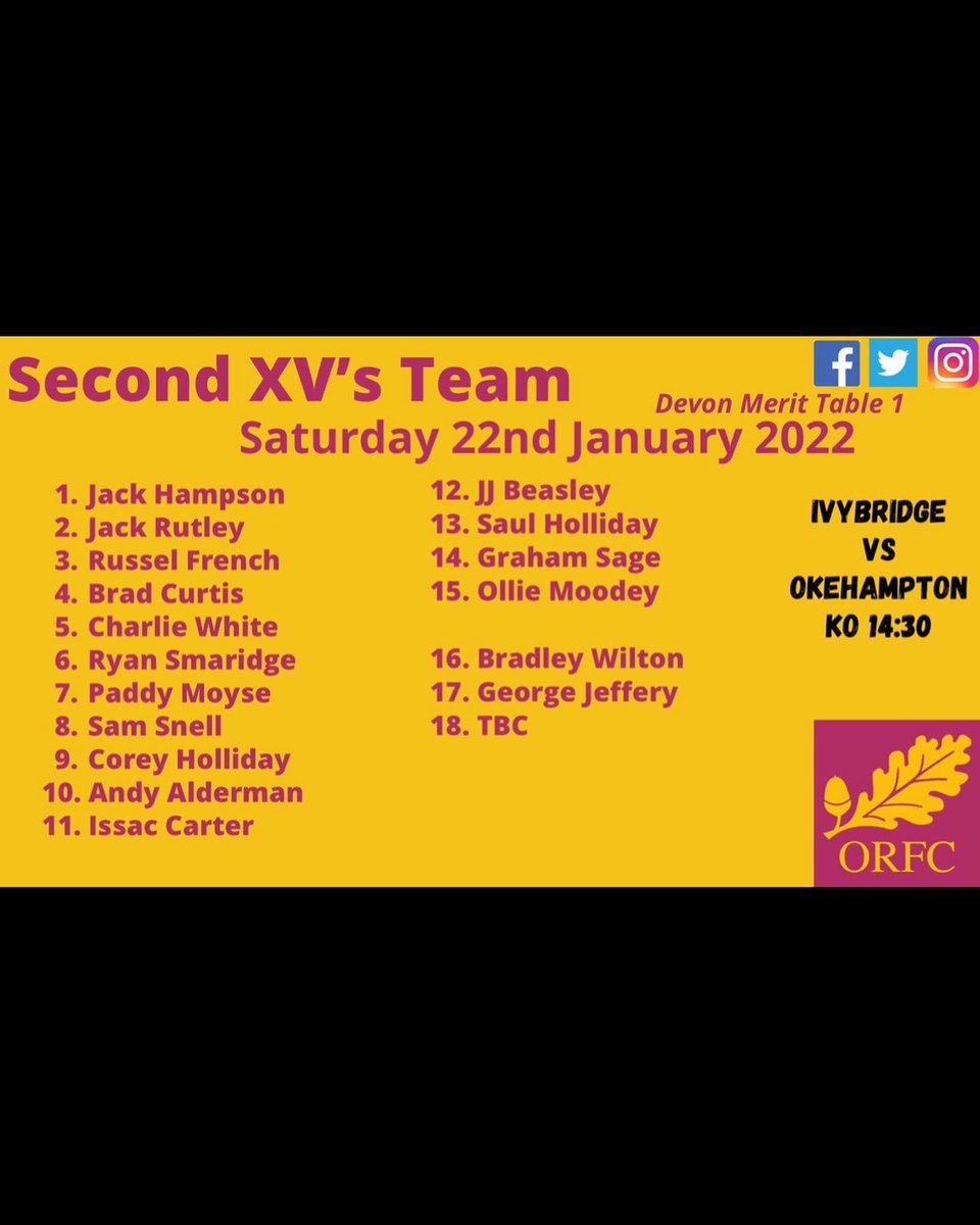 OkehamptonRFC's tweet photo. Our Super 2oos are also on the road today @IvybridgeRFC while our Colts provide your Showground entertainment today as they welcome @TavistockRFC for a Moorland Derby game. Both KOs are 1430!
@swsportsnews
#orfc #coyo #okehampton #devonrugby #devoncolts #okehamptonrugbyclub https://t.co/ZHb8kMv5IM