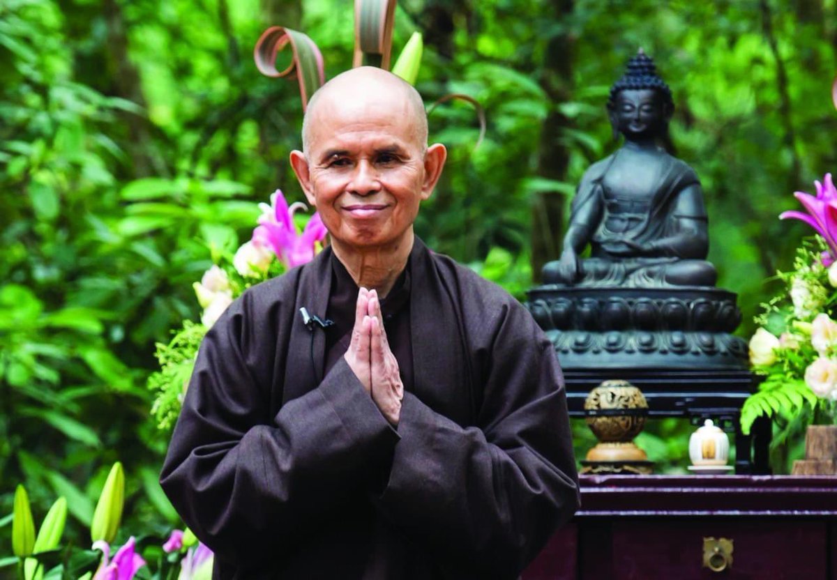 visionofjustice's tweet photo. All Blessings and Gratitude for a great teacher, Thich Nhat Hahn, who passed today. 

No coming, no going,
No after, no before.
I hold you close to me, 
I release you to be so free;
Because I am in you, and you are in me.

- Thich Nhat Hanh https://t.co/iEOfo7kYZo