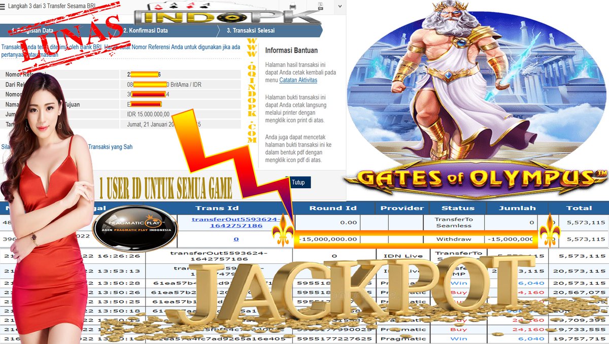 Indopk4's tweet photo. Bukti kemenangan Jackpot besar-besaran di Live Game SLOT
Untuk teman-teman lainnya kami tunggu kemenangannya dan jangan lupa juga untuk mengajak temannya anda karena hanya di INDOPK kemenangan berapapun tetap di bayarkan ya bosku.
https://t.co/xDuW5KsDNJ https://t.co/Nv8bsYUVAi