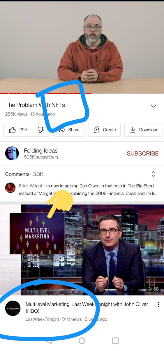 Abhas9's tweet photo. #youtube algorithm gets it? 

#CryptoBro https://t.co/2nHK7SD4DR