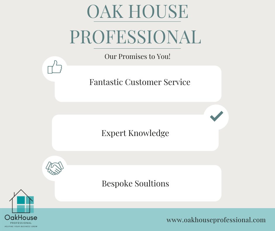 OakHouseProfes1's tweet photo. Here at OakHouse Professional we strive to make a positive difference to clients lives by keeping our three main promises below... 

If you want to find out more about our services then please visit: https://t.co/6niZ4SsdHY

#VirtualAssistant #ProfessionalServices https://t.co/q3m9Wmrfcd