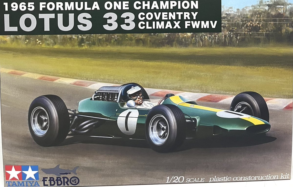 Ebbro：20027

Lotus Type 33 1965 Formula One Champion Coventry Climax FWMV

1/20👍🏼😊