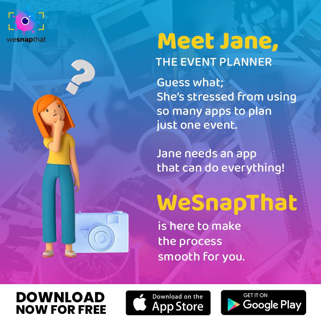 WeSnapThat_'s tweet photo. Everything you need for a smooth event is on WeSnapThat💗
.
.
#wesnapthat #eventcreation #photosharingapp #eventplanners #downloadapp #easytouse https://t.co/DY6f0NQ8oS