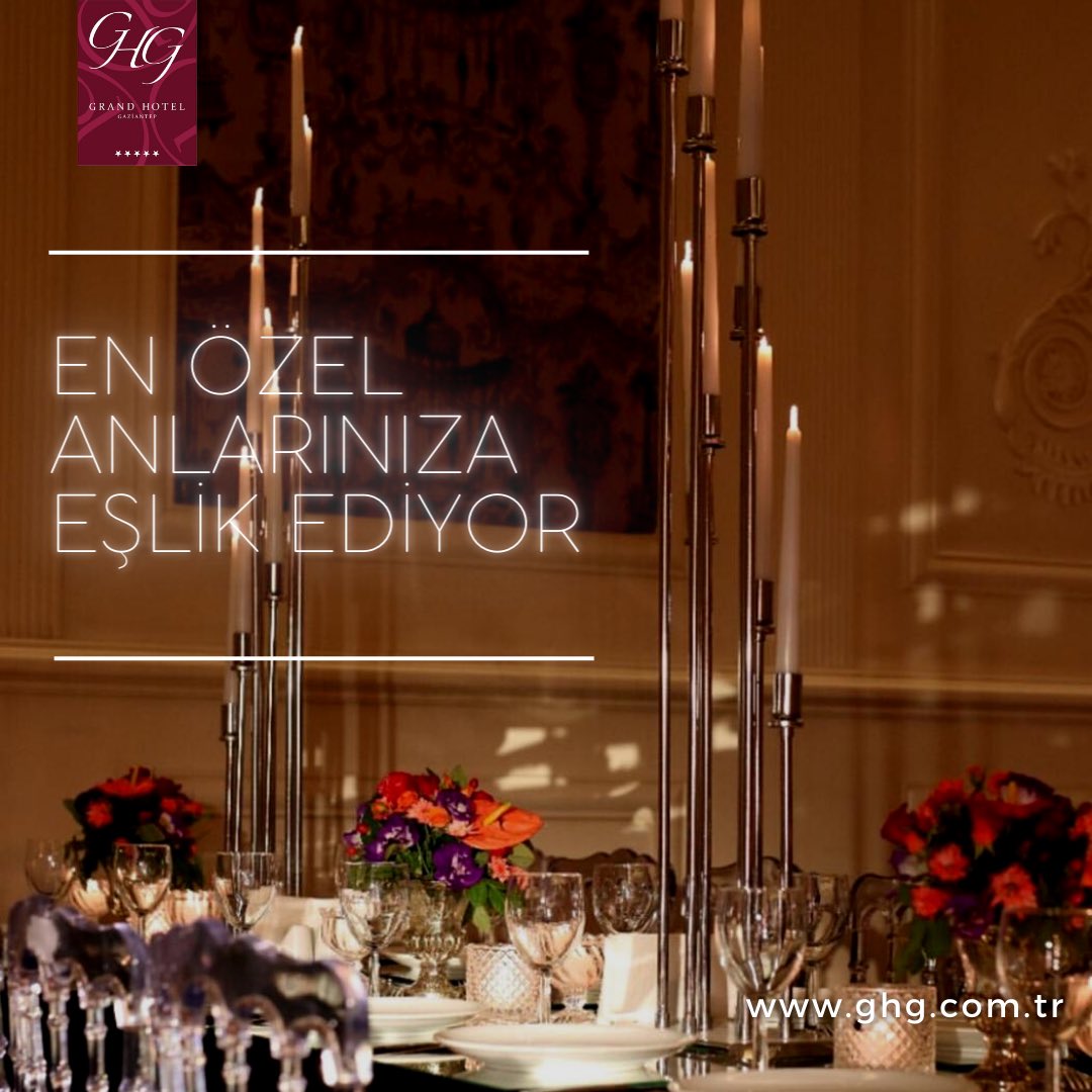 Grand Hotel Gaziantep en özel anlarınıza eşlik ediyor. #grandweeding #hotel #otel
