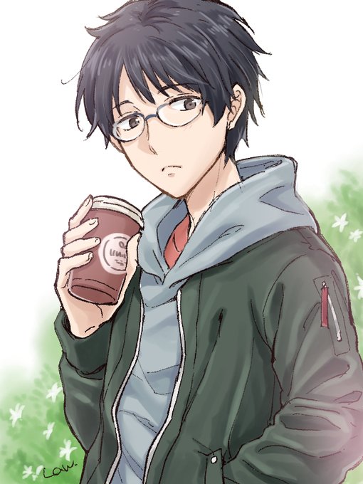 眼鏡男子のtwitterイラスト検索結果