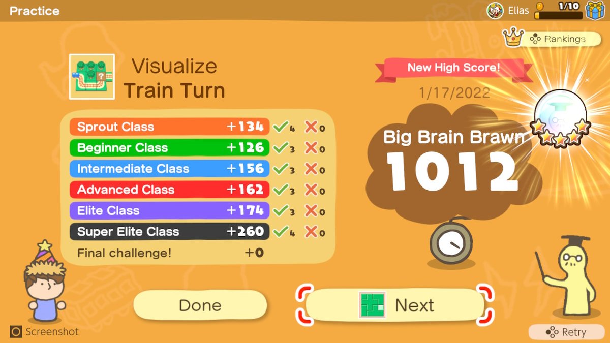 elias0roa's tweet photo. I got this 4-star medal for pure concentration. Plus I really liked this the Train Turn minigame. #JanuarySelect #BigBrainAcademy #NintendoSwitch https://t.co/YYUiZFdW8c