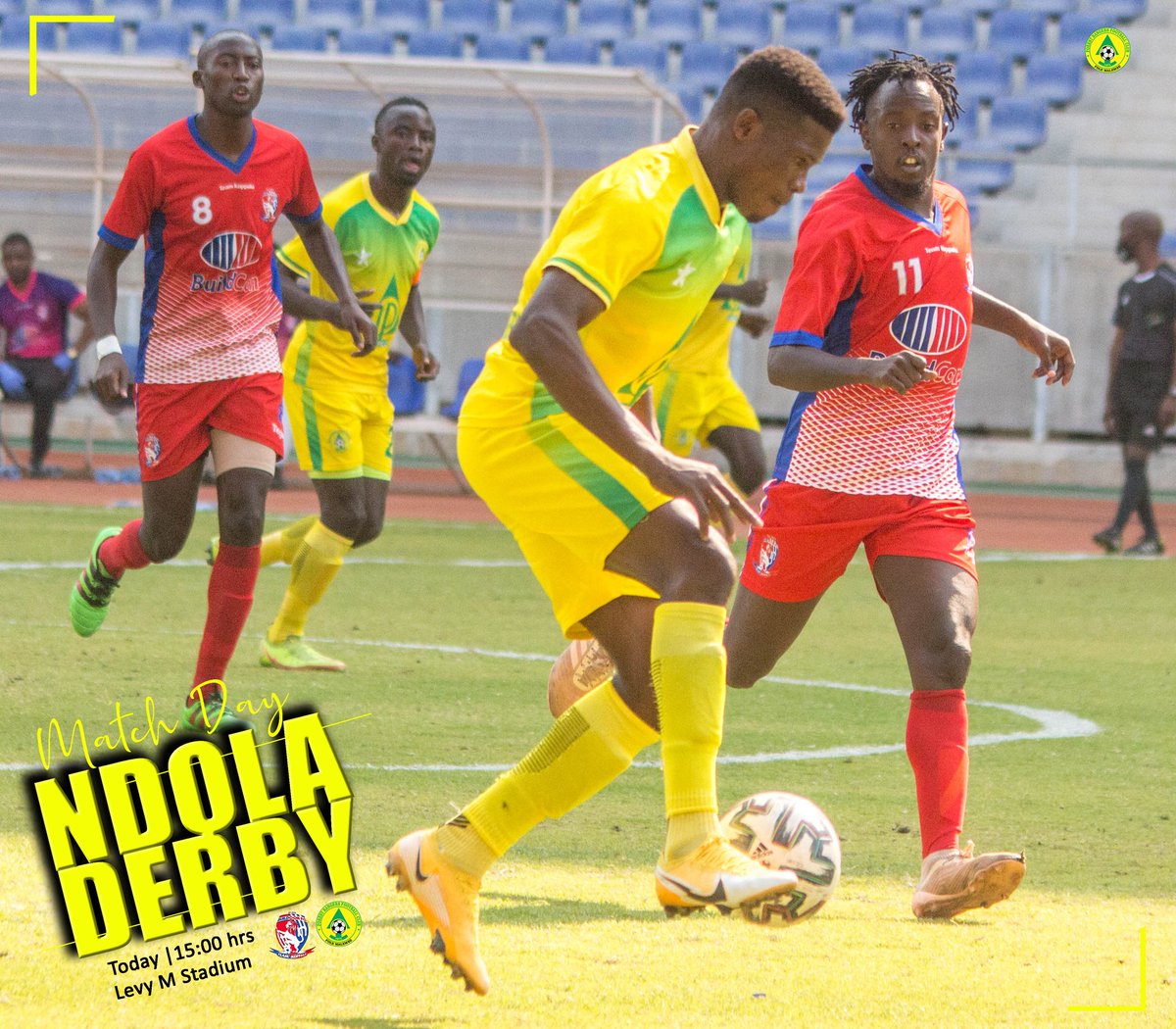 FoleMalembe's tweet photo. 🌲🚨 DERBY 𝗗𝗔𝗬 🚨🌲

WEEK 20
🏆 #MTNSuperLeague
⚽️ Buildcon FC  vs Forest Rangers
📆 Today, 22nd January 2022
🏟 Levy  Mwanawasa Stadium 
🕒 15h00

#Matchday
#BuiFor
#FoleMalembe https://t.co/IyZfS7ok9Z