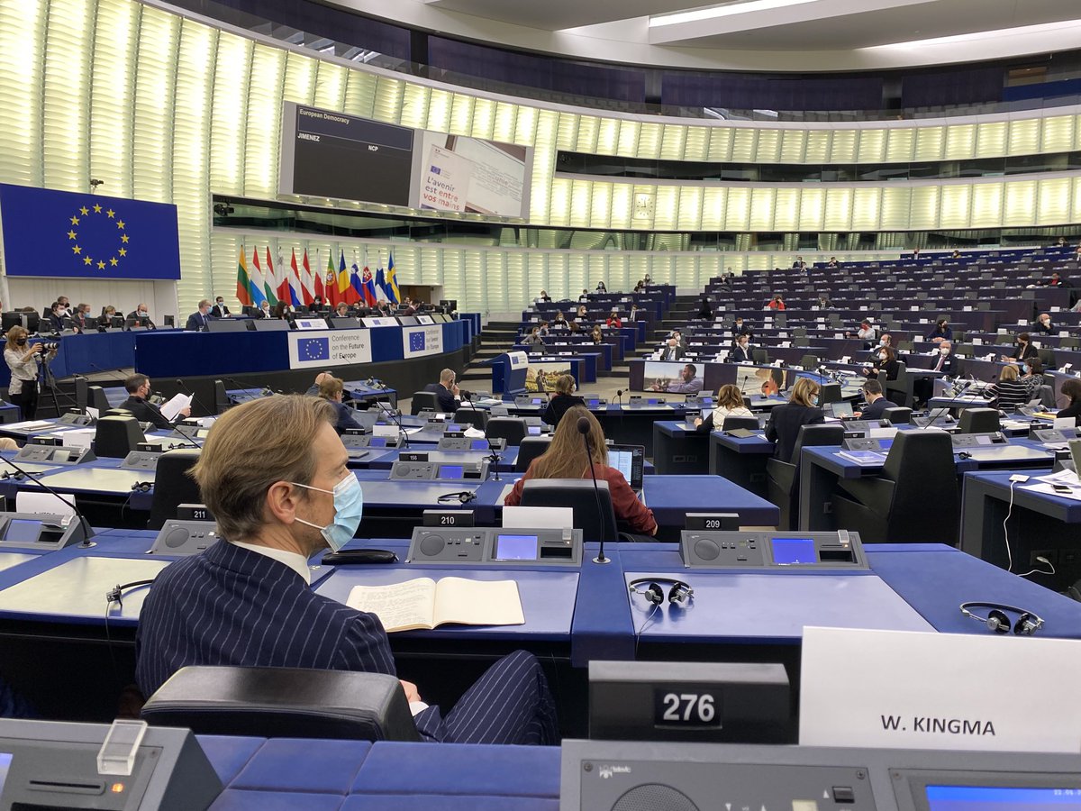 WepkeKingma's tweet photo. Just spoke in the plenary session of the Conference on the Future of Europe about transparency of EU decision making en rule of law in the EU https://t.co/o86QFcr1T3