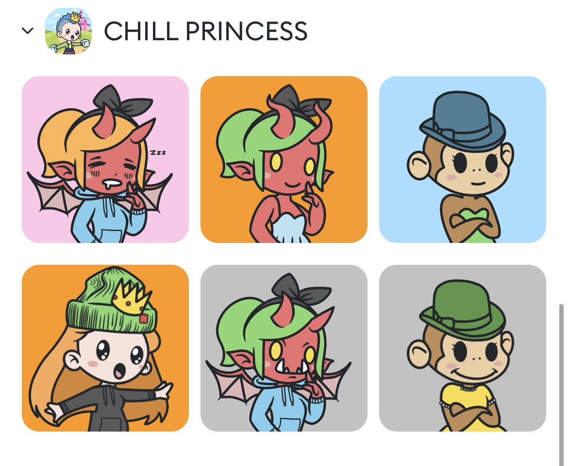baldmansam's tweet photo. Which of my new #ChillPrincesses will match up with my @chillfrogsnft ‘s? I really dig this fam! https://t.co/hRpIKCDO2H