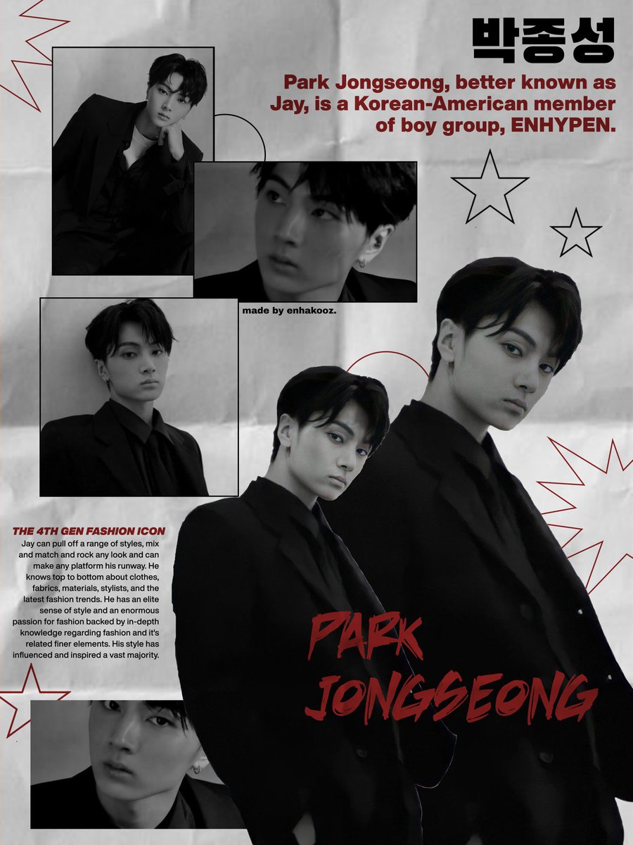 enhakooz's tweet photo. meet the 4th gen fashion icon, #JAY. https://t.co/EscHp1Bip8