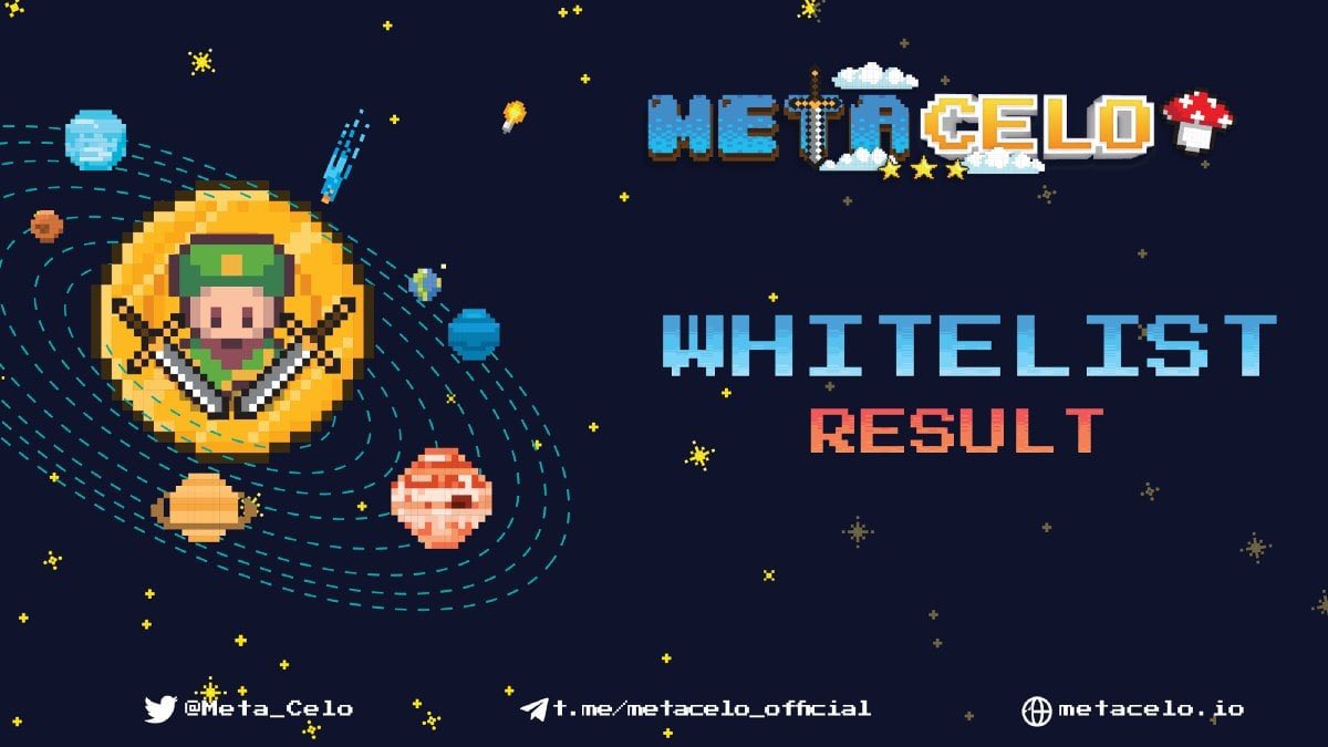 Meta_Celo's tweet photo. 『MetaCelo Community Whitelist Result』

MetaCelo is pleased to announce the whitelist result and congratulations to 1000 people on winning the competition!

Check it out 👉 https://t.co/9IX6idYS2U

#MetaCelo https://t.co/wT0kd5J8W7