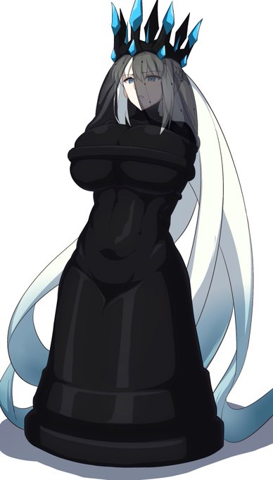 チェスの駒のように固められたモルガン女王 